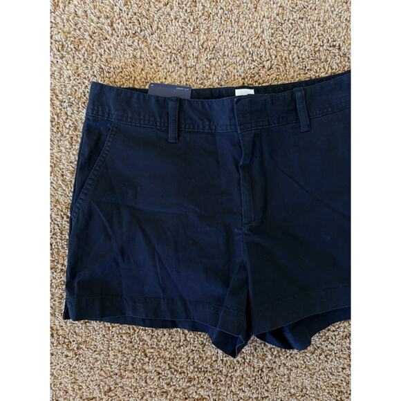 Gap Classic Black Mid Rise Stretch 3" Inseam Chino City Short Womens 10 NEW NWT - Picture 2 of 10